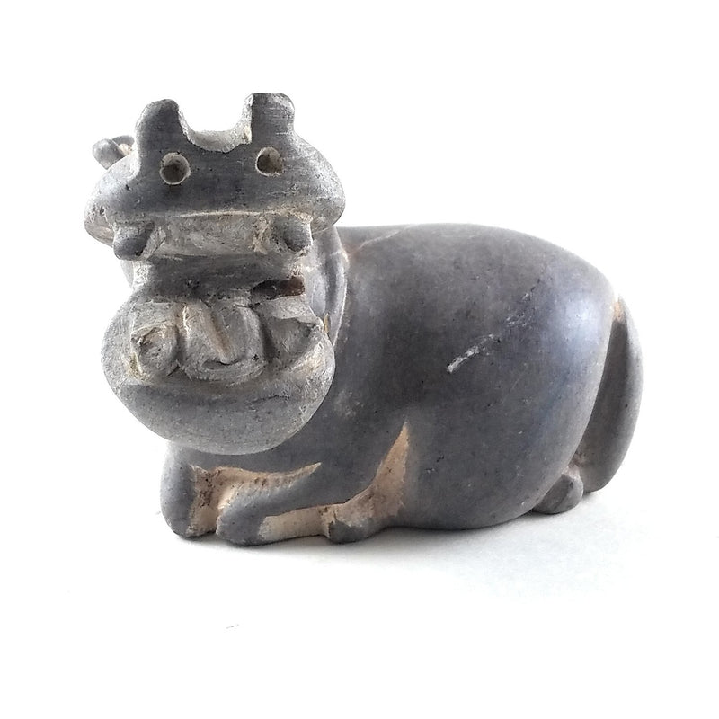 Resting Hippo Hand Carved In Zimbabwe