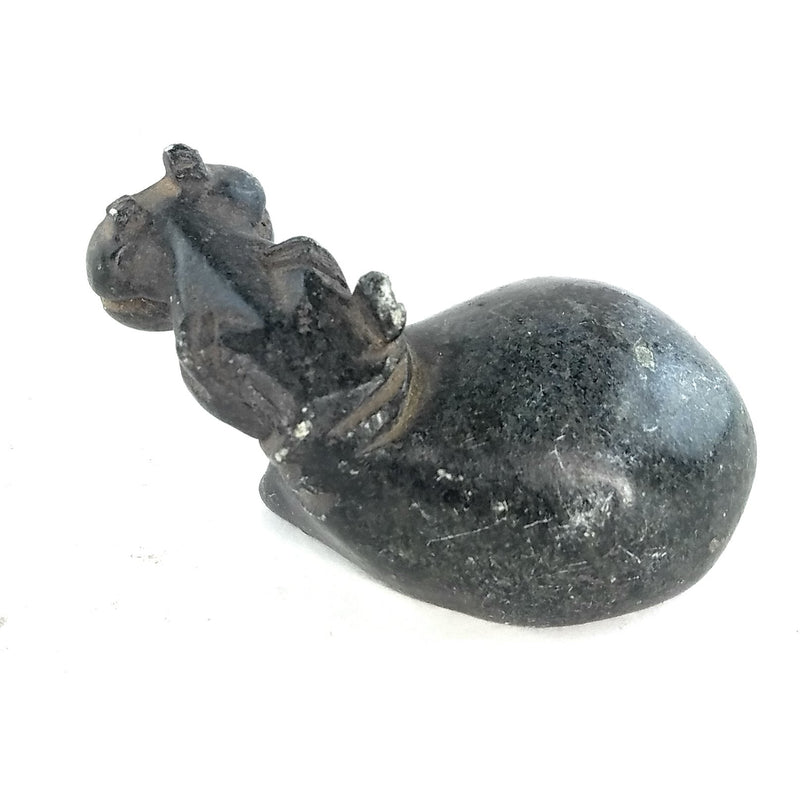 Resting Hippo Hand Carved In Zimbabwe