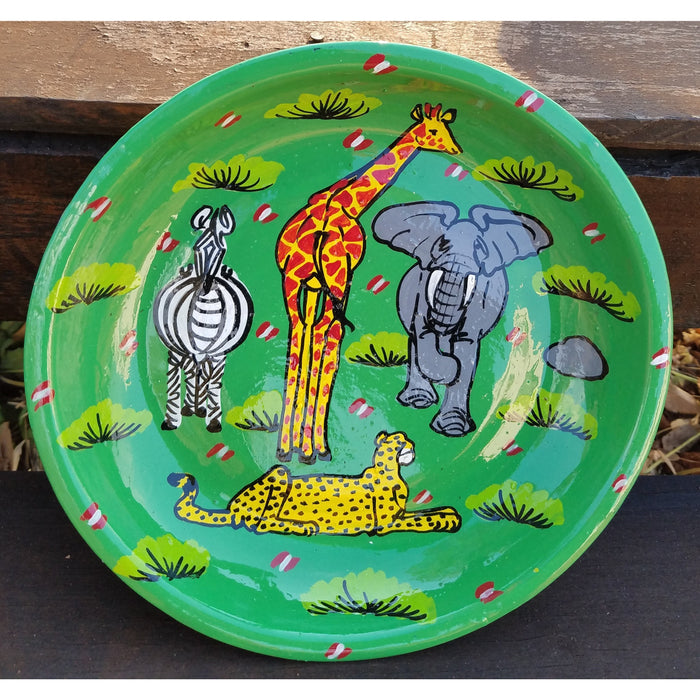 Painted Plate  - Safari Animals