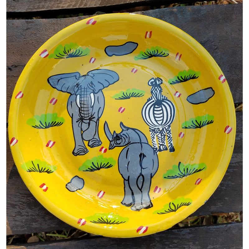 Painted Plate  - Safari Animals