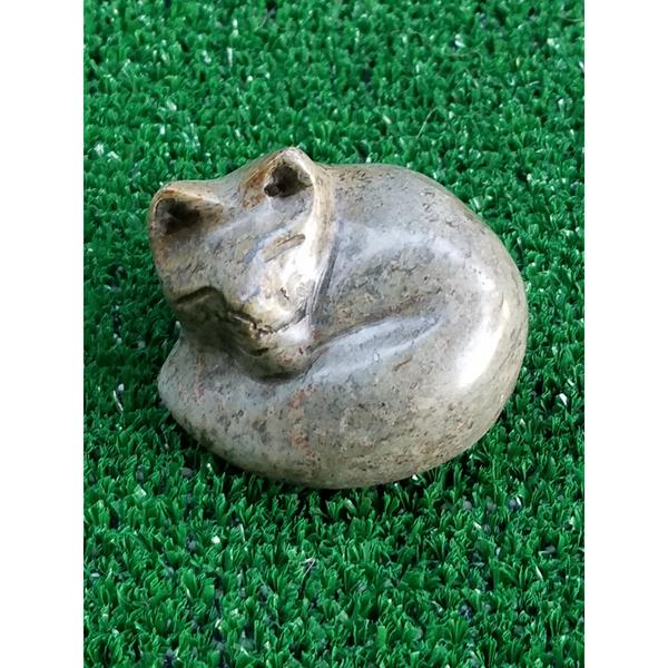 African Cat Figurine | Hand Carved In Zimbabwe