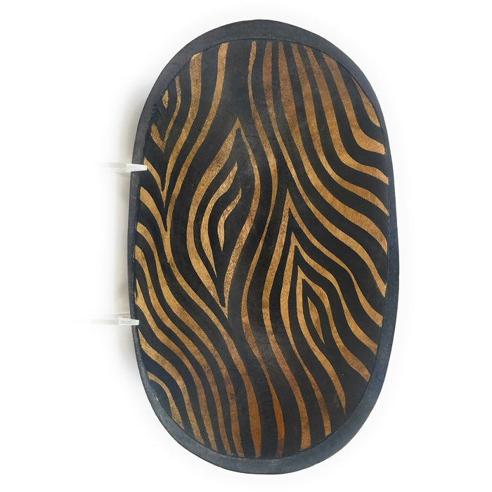 Jacaranda Wood Zebra Bowl Hand Carved In Zimbabwe