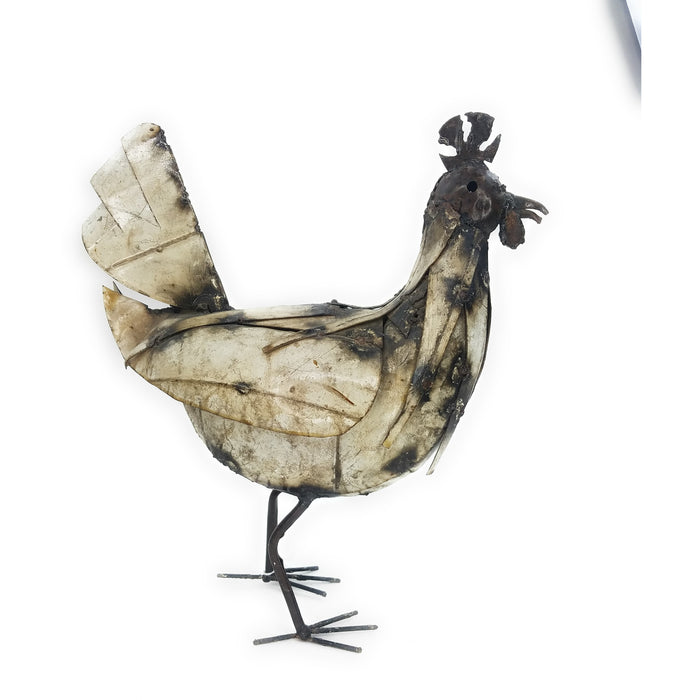 Recycled Metal Rooster Handmade In Zimbabwe
