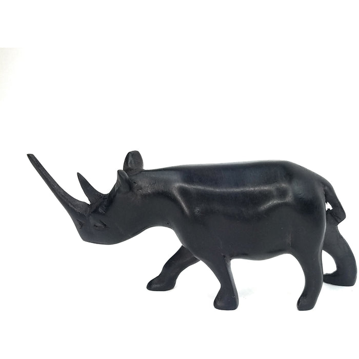 Black Wood Rhino Hand Carved In Kenya