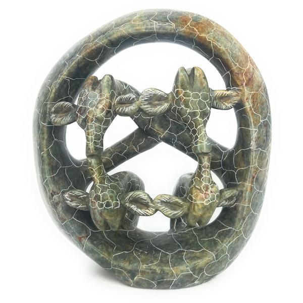 Giraffe Family Hand Carved In Zimbabwe