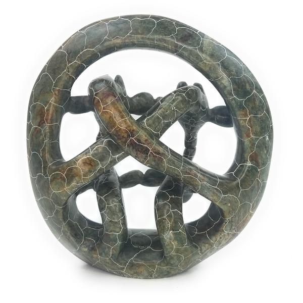 Giraffe Family Hand Carved In Zimbabwe