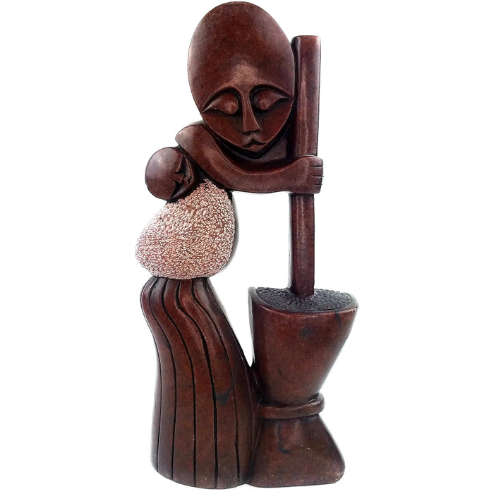 Mother and Child Hand Carved In Zimbabwe