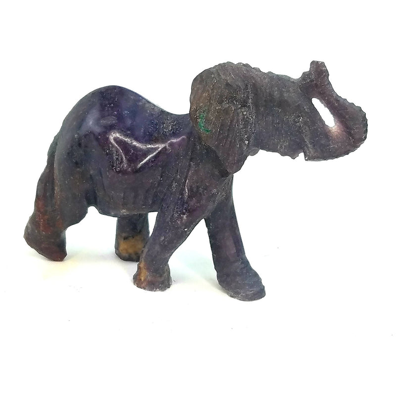 African Elephant Statue with Trunk Up | Hand Carved In Zimbabwe