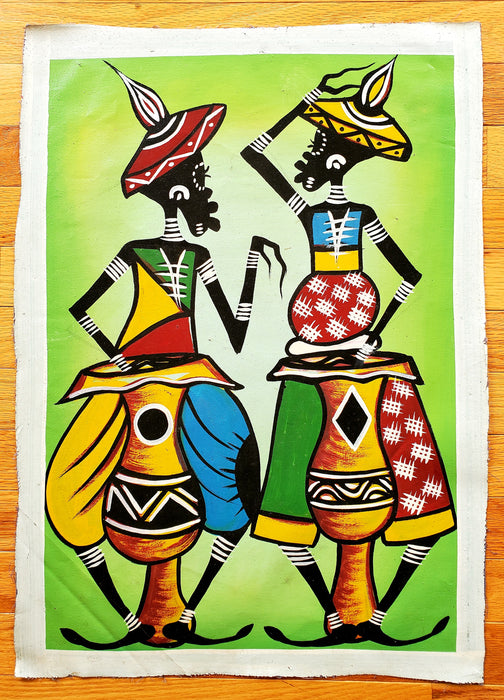 African Drummers - Painting on Canvas