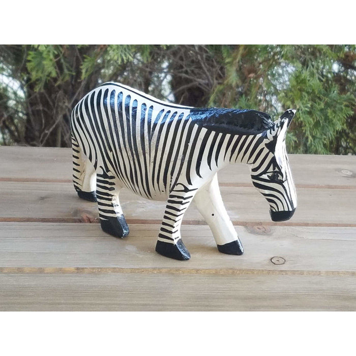 African Zebra Hand Carved In Kenya