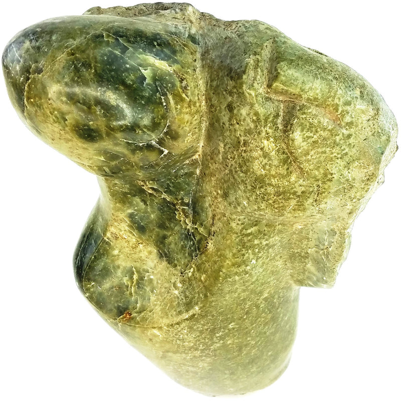 Abstract Couple Sculpture – Green Serpentine