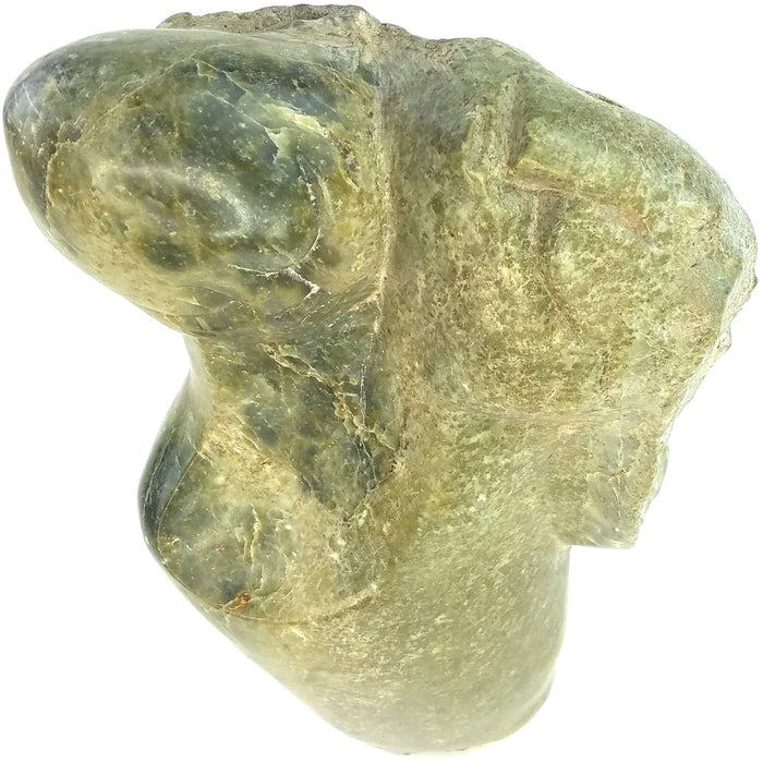 Abstract Couple sculpture in Green Serpentine stone from Zimbabwe.