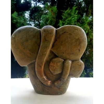 Abstract Elephant Mother & Child Sculpture | Shona Stone
