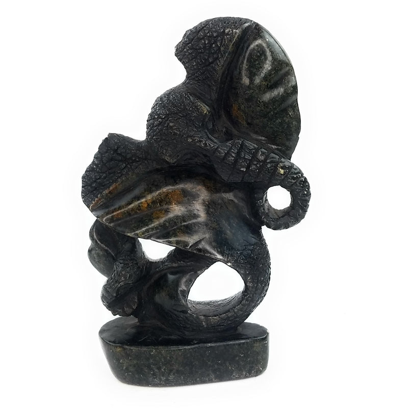 Abstract Elephant Mother & Child on Base | Shona Art