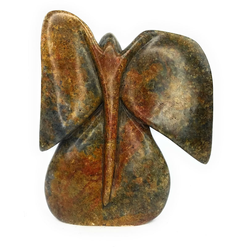 Abstract Elephant Sculpture – Hand Carved Shona Serpentine from Zimbabwe