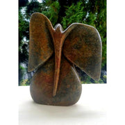 Abstract Elephant Sculpture – Shona Serpentine Stone Art