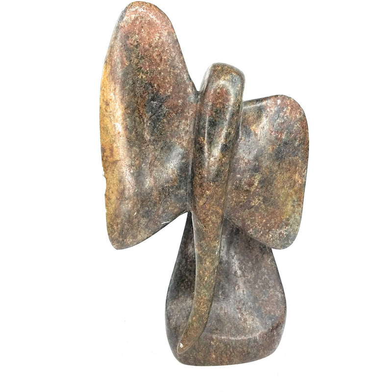 Abstract Elephant with Asymmetrical Ears – Shona Stone Sculpture