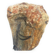 Abstract Half Face by V. Rangisse – Grey Earth-Tone Shona Sculpture