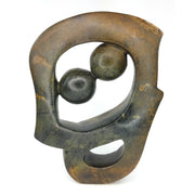 Abstract Kissing Couple Sculpture | Hand Carved Zimbabwe