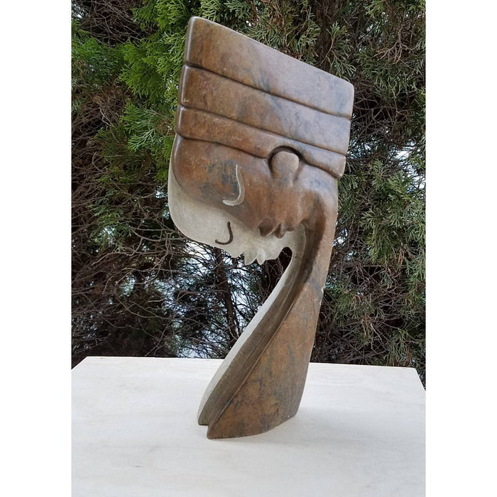 Abstract Praying Couple Sculpture | Shona Stone Art from Zimbabwe