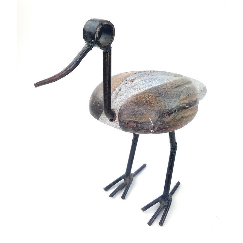 Abstract Shona Duck Sculpture | Recycled Metal & Springstone