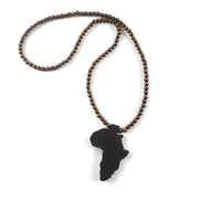 Africa Map Pendant Necklace – Brown Statement Jewelry