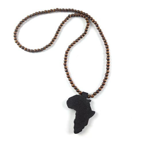 Africa Map Pendant Necklace – Brown Statement Jewelry