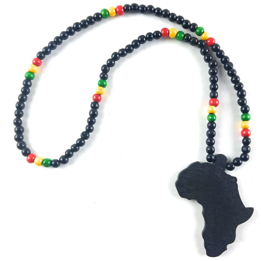 Africa Map Pendant Necklace – Rasta Colors Statement Jewelry