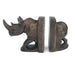 African Brown Serpentine Rhino Bookends – Fair Trade Art