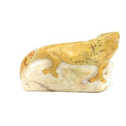 Hand-Carved African Chameleon Statue