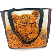 Handmade African Cheetah Tote Bag