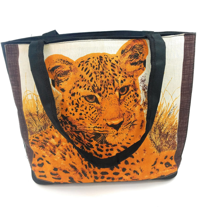 Handmade African Cheetah Tote Bag