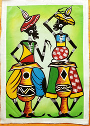 African Drummers Painting | Music Canvas Art
