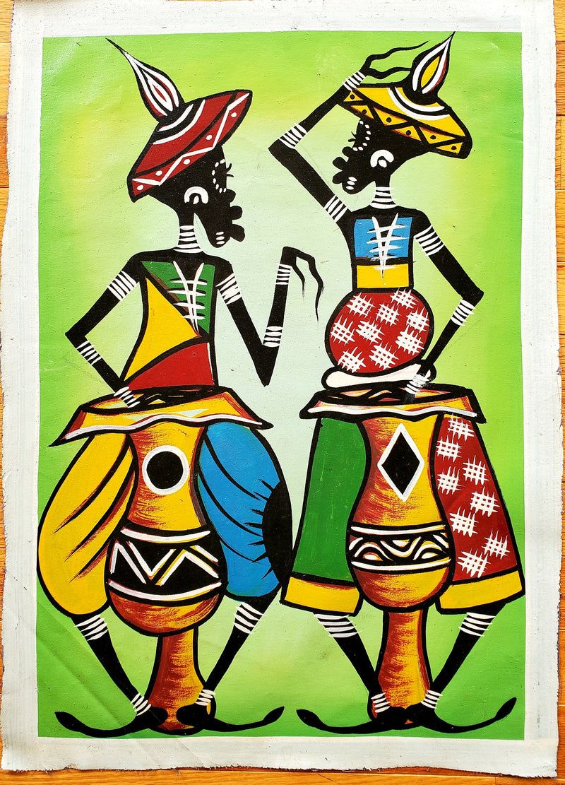African Drummers Painting | Music Canvas Art