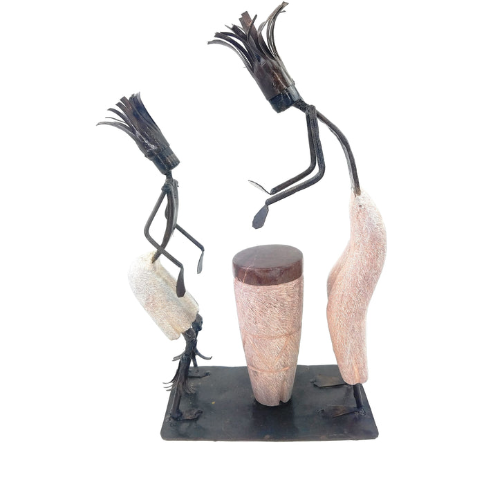 African Drummers Sculpture – Handmade in Zimbabwe