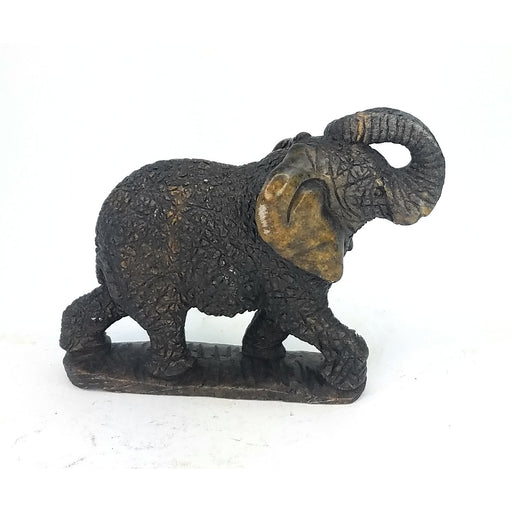 African Elephant Figurine – 5.5” Serpentine Stone Elephant with Realistic Carving Zimbabwe