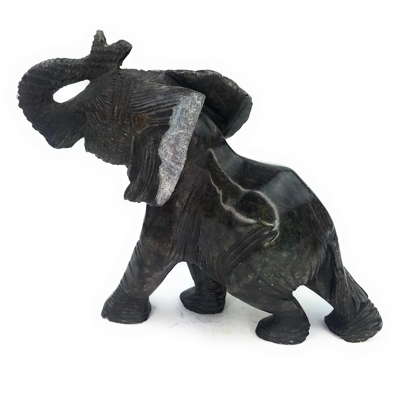 African Elephant Statue 8.5” Serpentine | As Is