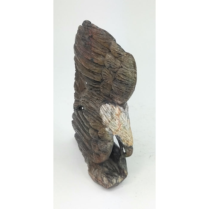 African Fish Eagle Brown & White Opal | Zimbabwe Sculpture