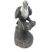 African Fish Eagle Sculpture on Branch – Hand-Carved Serpentine from Zimbabwe