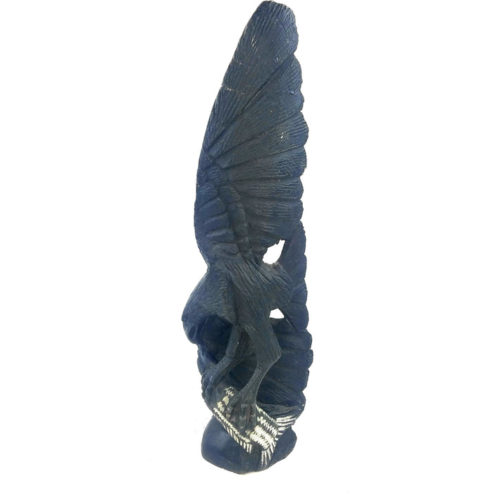 African Fish Eagle with Fish | Black Opal Stone Zimbabwe