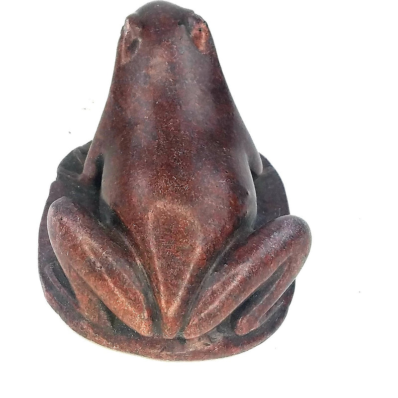 Hand-Carved African Frog Statue