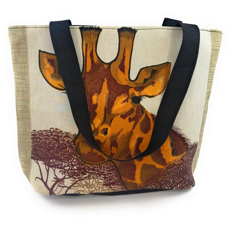 Handmade African Giraffe Tote Bag
