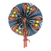 African Hand Fan – Afrocentric Design – Authentic Ankara Print Cloth & Leather Folding Fan | Handmade in Ghana