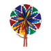 African Hand Fan – Bold Kente – Authentic Ankara Print Cloth & Leather Folding Fan | Handmade in Ghana
