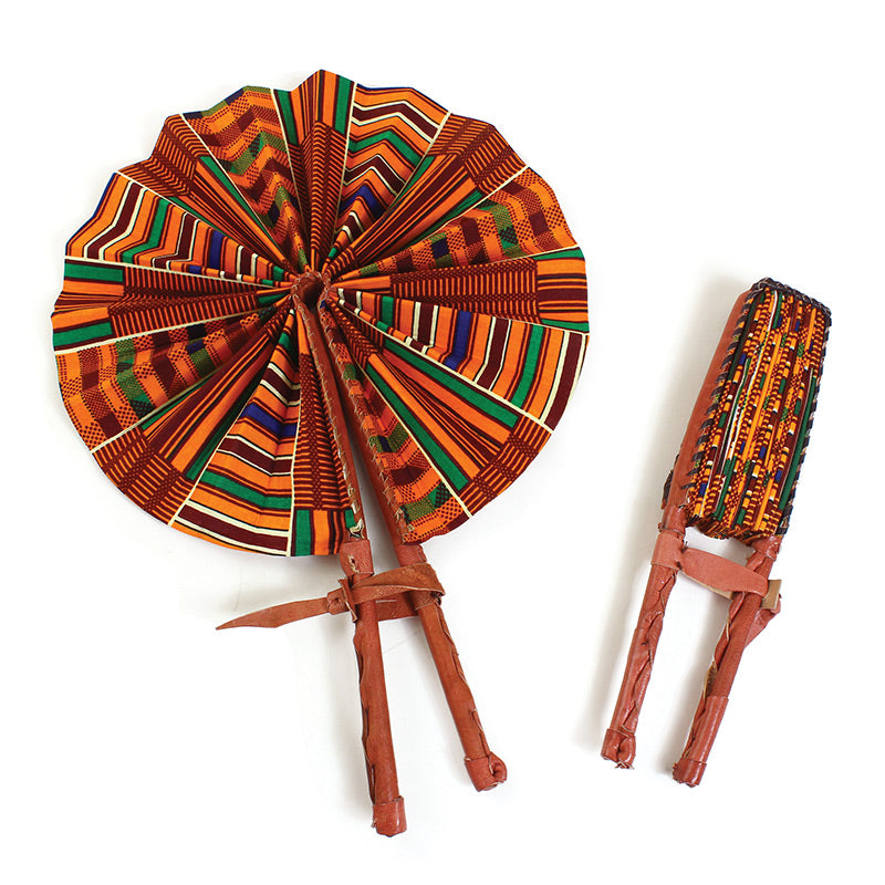African Hand Fan – Kente | Handmade in Ghana