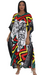 African Kaftan Dress – African Mask Outline Design (Multicolor)