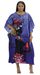 African Kaftan Dress – Blue Woman in Traditional Attire With Gourd