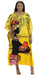 African Kaftan Dress – Yellow Woman in Traditional Attire With Gourd