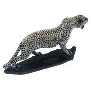 Hand-Carved African Leopard Sculpture