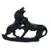 African Lion Couple Sculpture – Playful Pair | Hand Carved Shona Stone from Zimbabwe